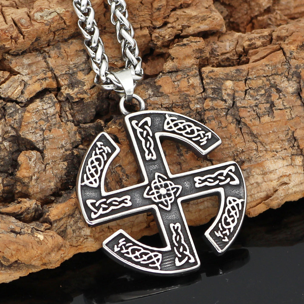 Stainless Steel Viking Jewelry Rune Slav Logo Pendant Domineering Men'S Necklace | Decor Gifts and More