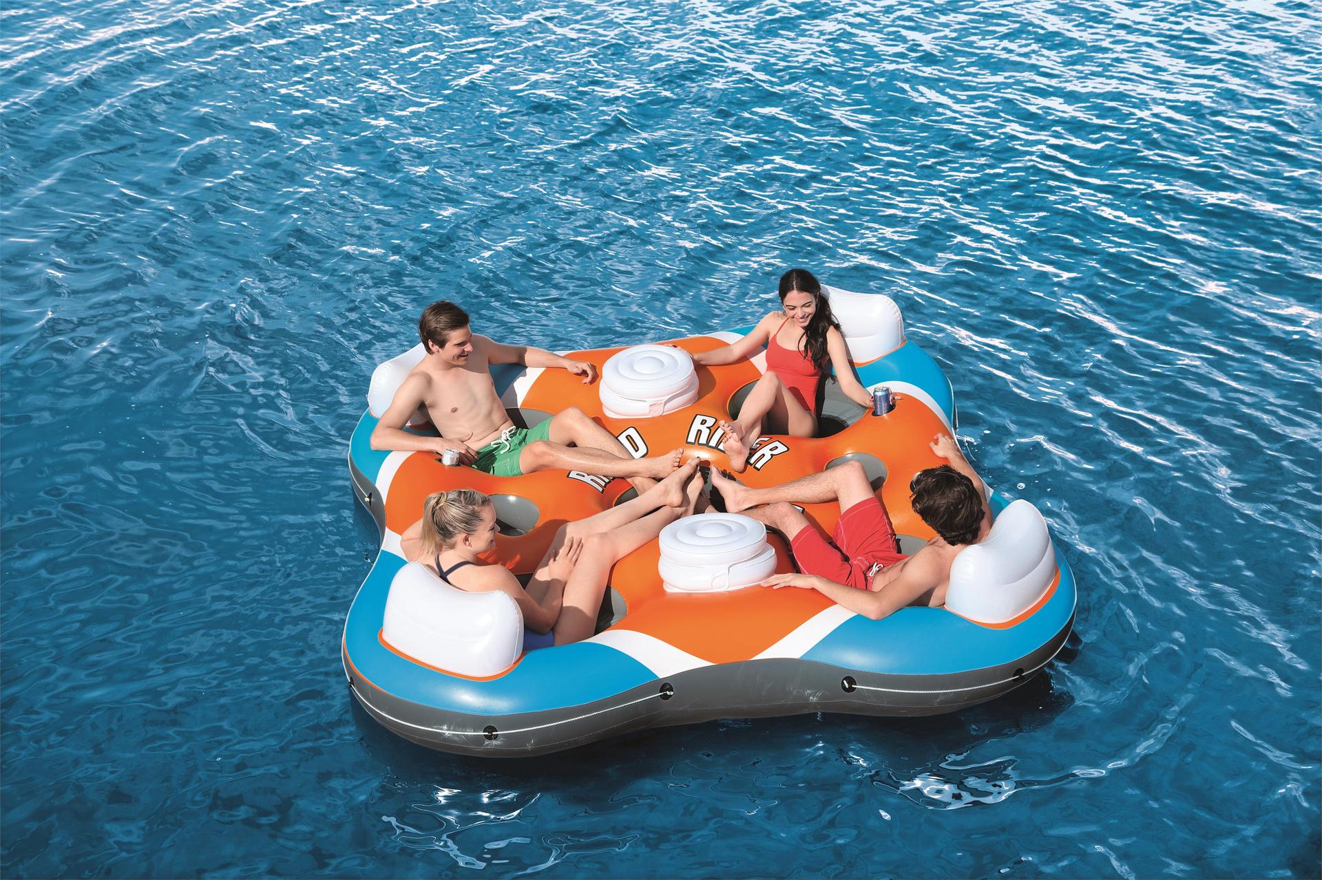 Floating Rows for Adult Family Drifting on the Sea Sunshade Boat Floating Bed | Decor Gifts and More