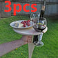 Portable Wine Table With Folding Round Table, Mini Wooden Picnic Table, Easy To Carry, Removable Beer Table | Decor Gifts and More