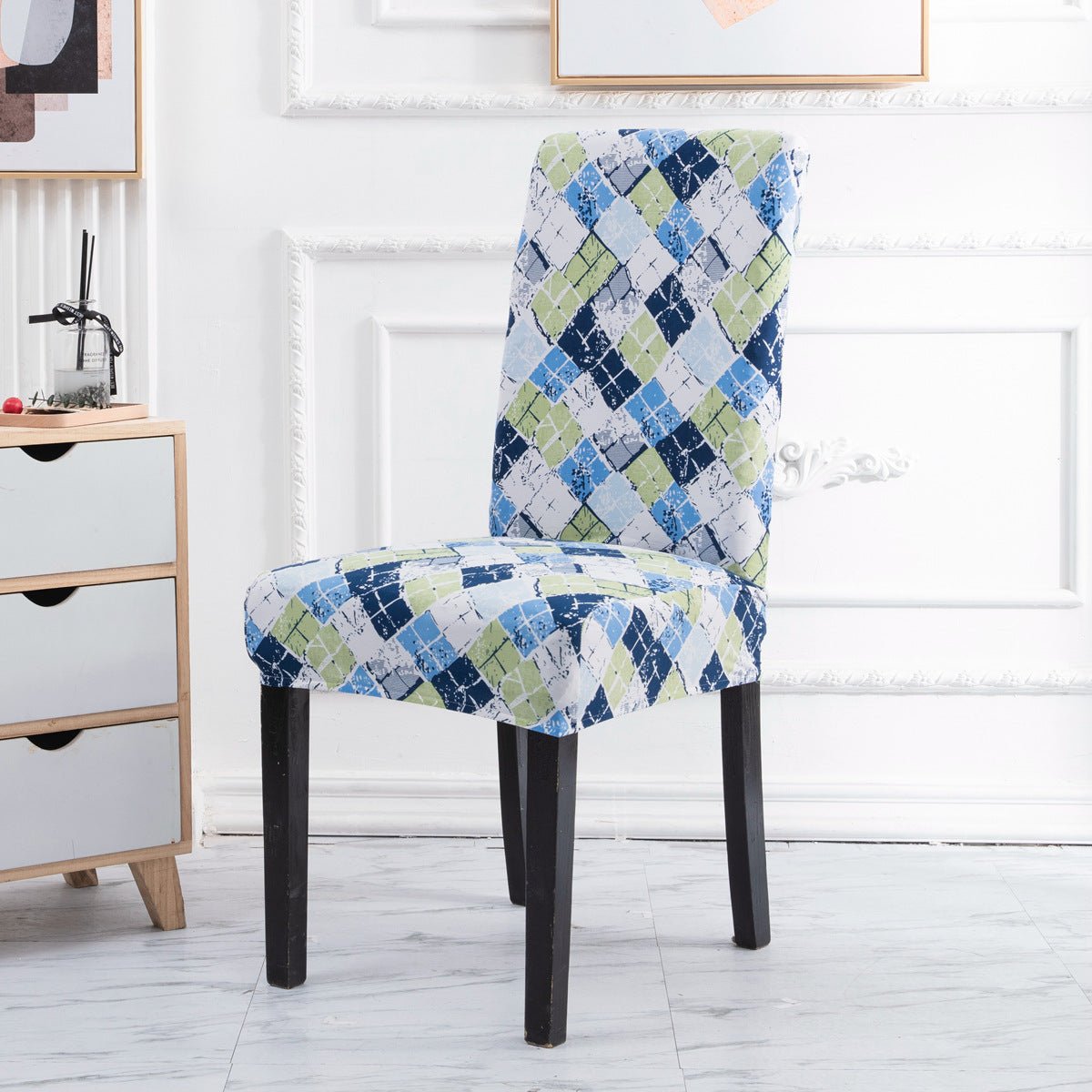 Printed Elastic Chair Cover Household Anti-Fouling Chair Cover | Decor Gifts and More