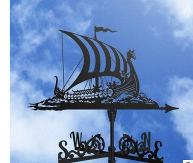 Sailing Fighter Vehicle Wind Vane Garden Wrought Iron Metal Decoration | Decor Gifts and More