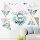 Nordic ins style Triangle Dreamy Mountain Wall Stickers Living room Bedroom Vinyl Wall Decals Creative Home Decor