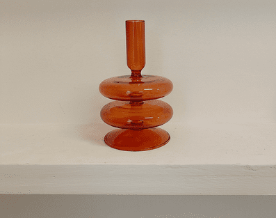 Refound Retro Brown Glass Candle Holder Vintage B&B Model Room Home Decoration Nostalgic Shooting Props | Decor Gifts and More