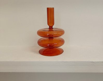 Refound Retro Brown Glass Candle Holder Vintage B&B Model Room Home Decoration Nostalgic Shooting Props | Decor Gifts and More