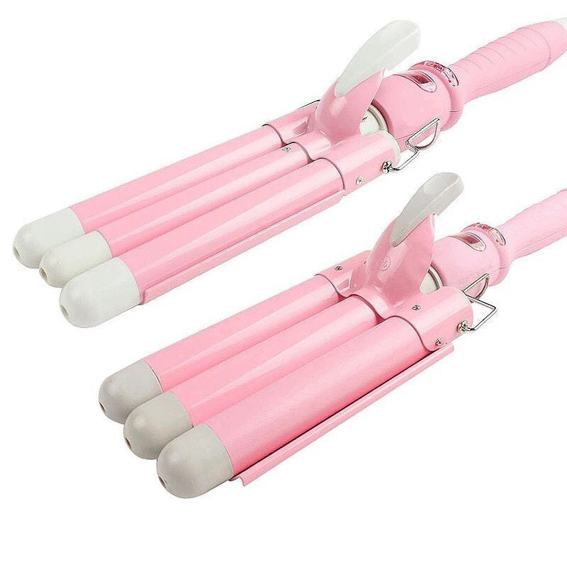 Small Curling Iron Water Corrugated Three-Tube Electric Curling Iron | Decor Gifts and More