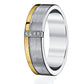 Tungsten Steel Ring Slotted Blue Zircon Men's Single Tungsten Gold Ring | Decor Gifts and More