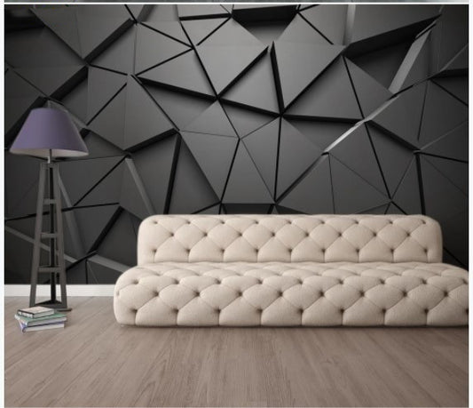 Tv Background Mural Triangle Company Office Wall Covering