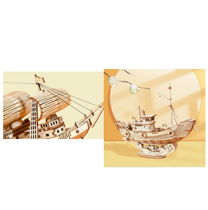 3D Three-dimensional Sailboat Assembly | Decor Gifts and More