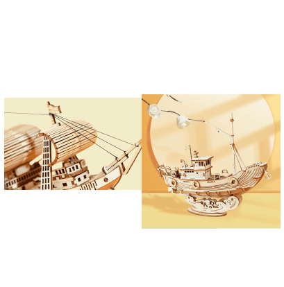 3D Three-dimensional Sailboat Assembly