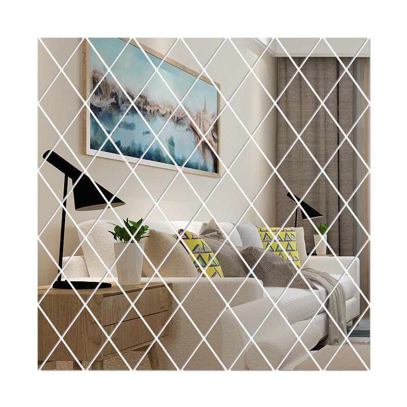 Diamond Mosaic Tv Background Wall Mirror Wall Sticker