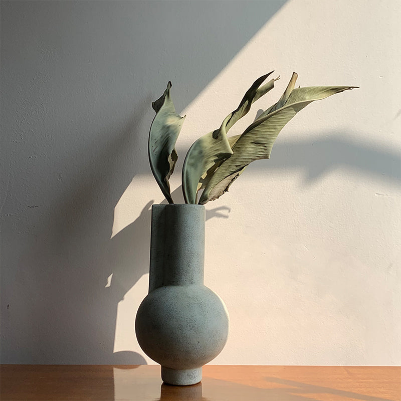 Wabi-Sabi Style Simple Abstract Ceramic Floral Art Vase | Decor Gifts and More