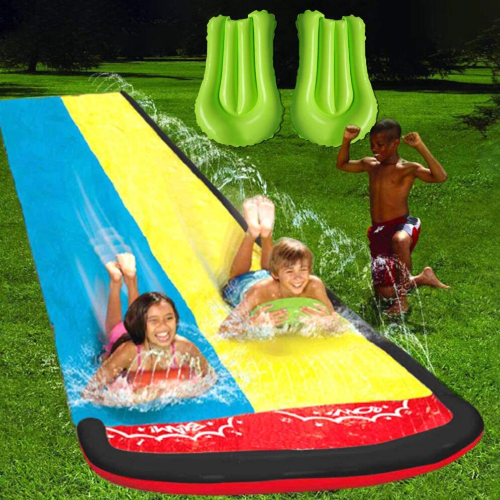 Children Double Surf Water Slide Outdoor Garden Racing Lawn Water Slide Spray Summer Water Games Toy | Decor Gifts and More