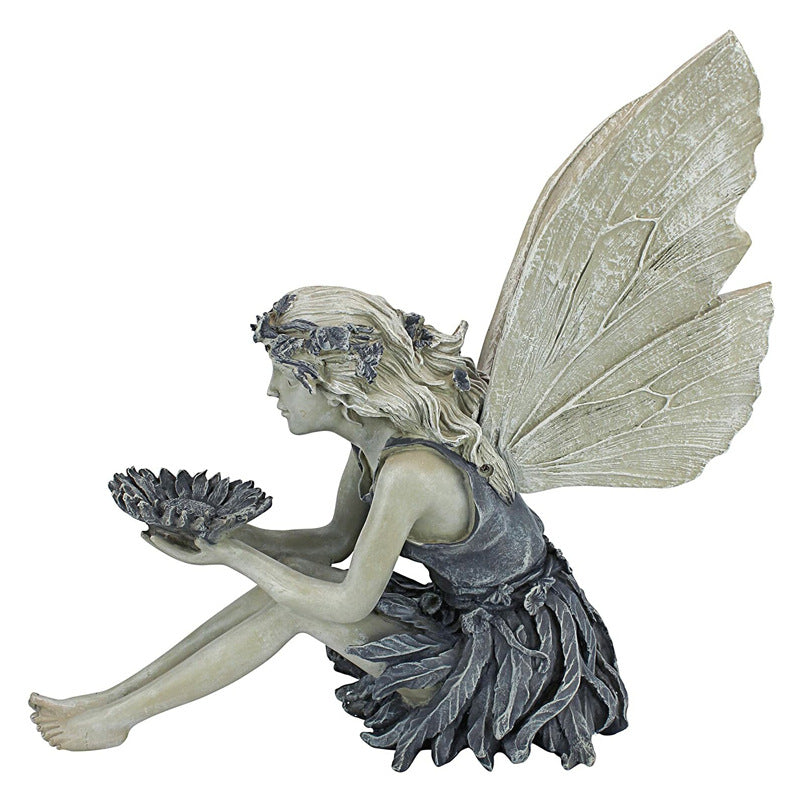 Fairy Sitting Garden Statue Ornament Decoration Resin Crafts Decor Accessories Home Landscaping Backyard Lawn Decoration | Decor Gifts and More