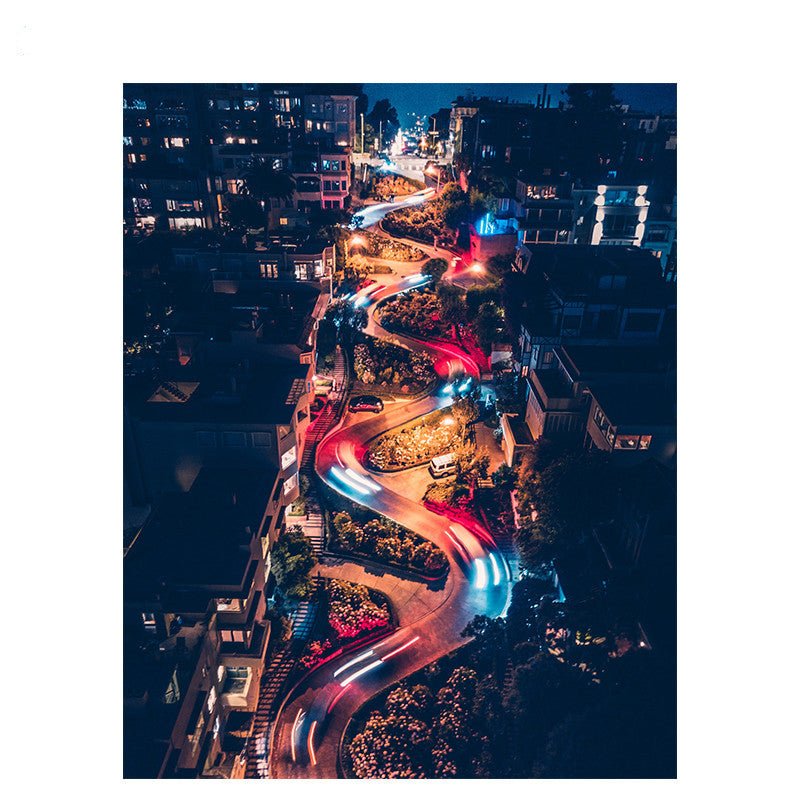 Paint By Numbers City Night Road Top View | Decor Gifts and More