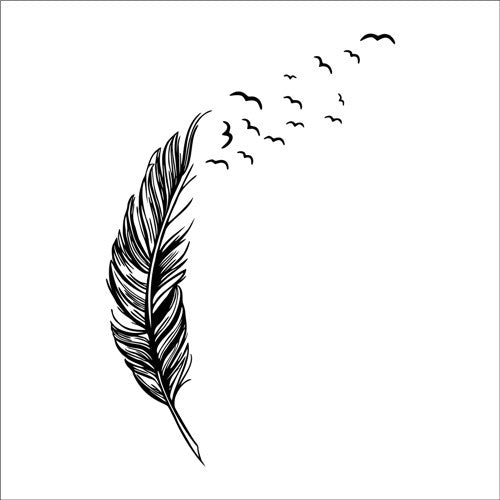 Creative Feather Wall Sticker PVC Decorative Painting Waterproof And Removable | Decor Gifts and More