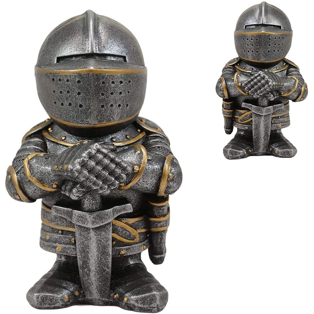 Knight Gnomes Guard Garden Statues Resin Knight Dwarf Warrior Gnome Figurines Funny Cavalier Paladin Sculptures For Lawn Decor | Decor Gifts and More