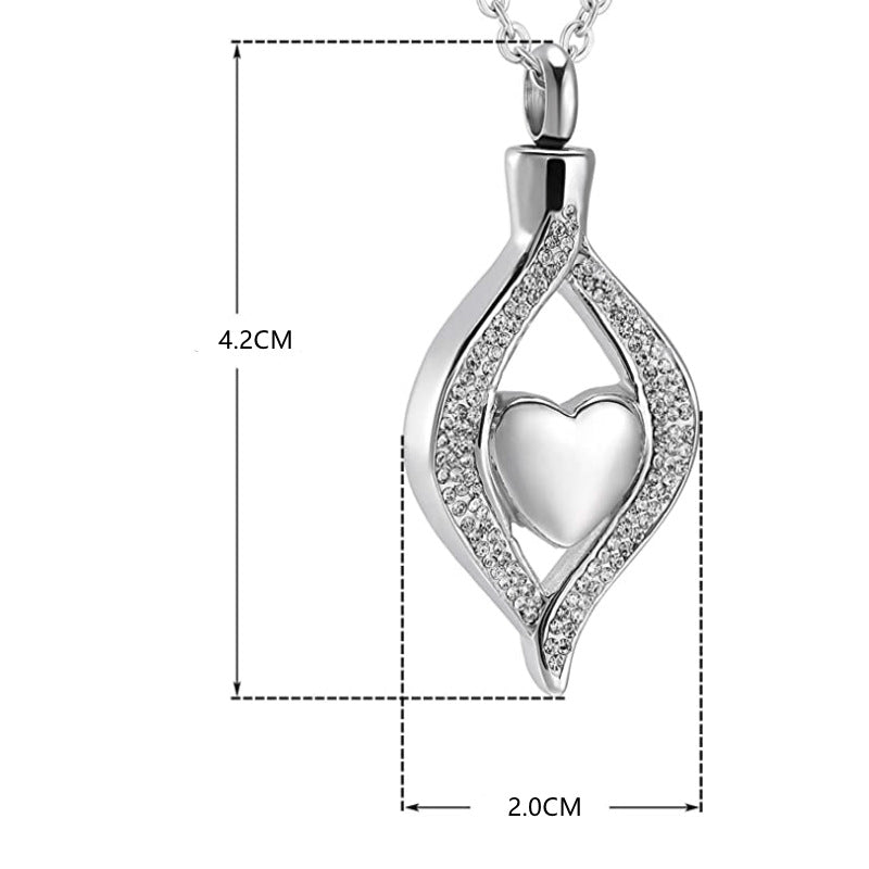 Pet Ashes Jewelry Heart-shaped Stainless Steel Plating Jewelry Pendant | Decor Gifts and More