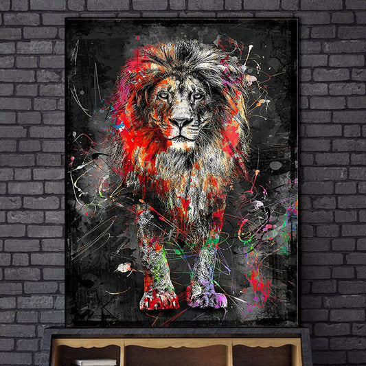 Abstract Lion Canvas Art Poster | Decor Gifts and More