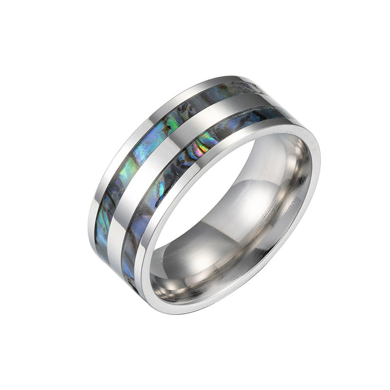 Titanium Steel Color Shell Ring Ring Bracelet Stainless Steel Jewelry | Decor Gifts and More