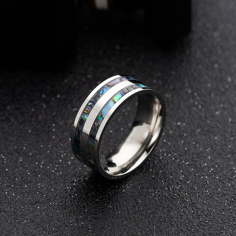 Titanium Steel Color Shell Ring Ring Bracelet Stainless Steel Jewelry | Decor Gifts and More