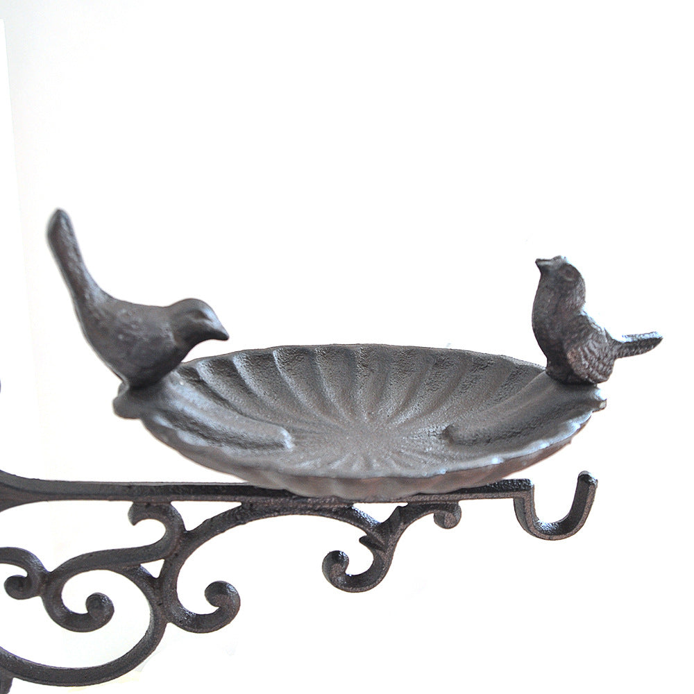 Cast Iron Garden Wall Hanging Bird Food Basin | Decor Gifts and More