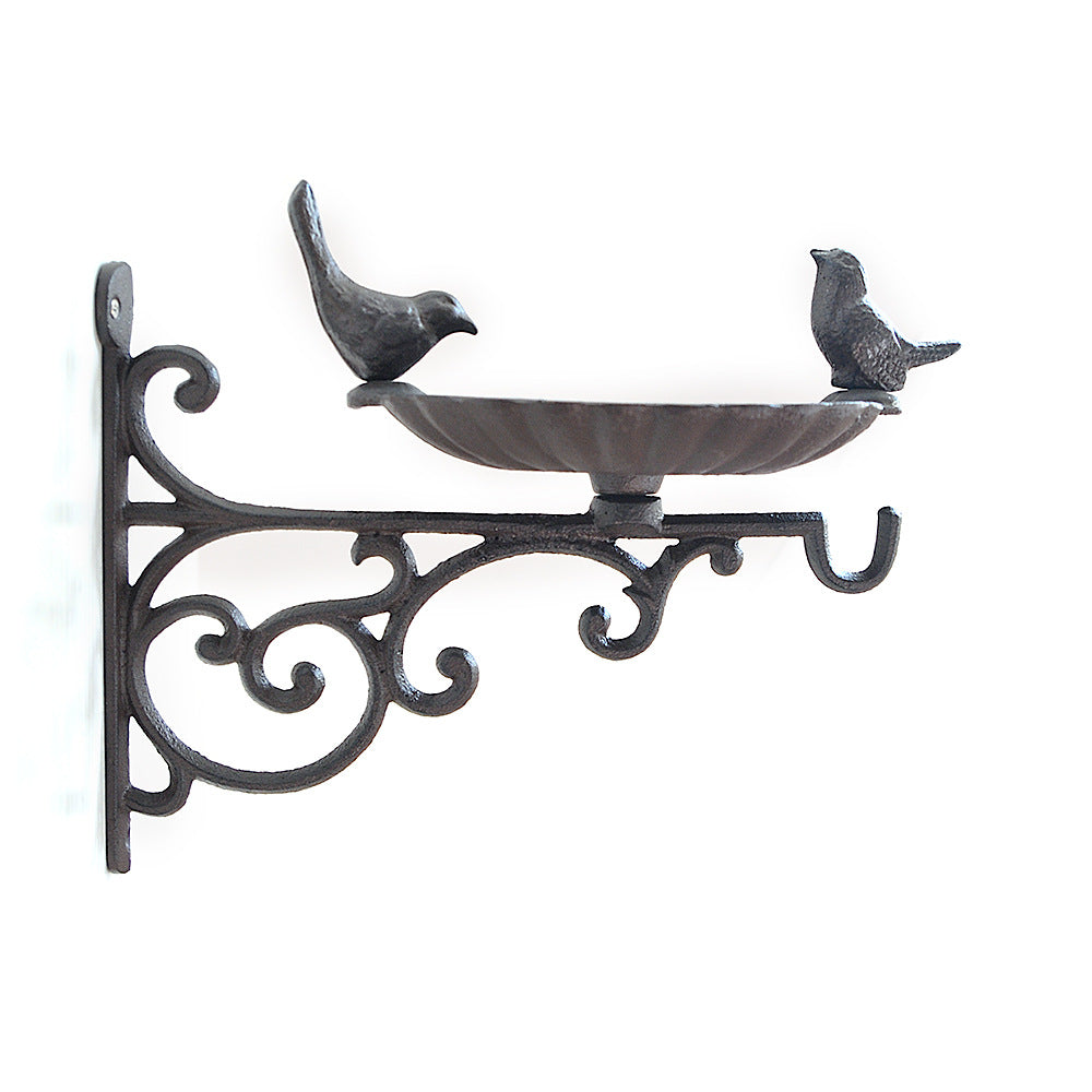 Cast Iron Garden Wall Hanging Bird Food Basin | Decor Gifts and More