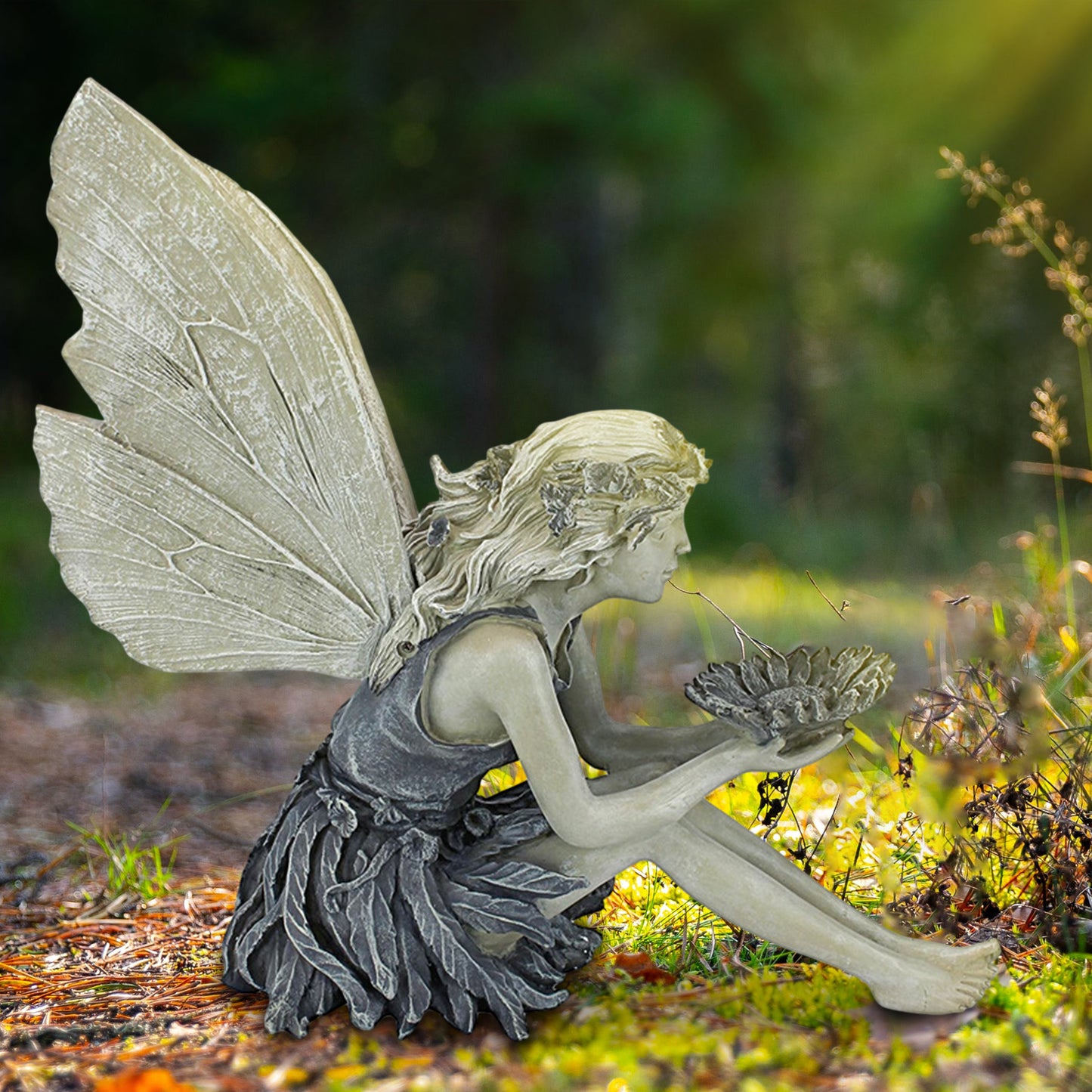 Fairy Sitting Garden Statue Ornament Decoration Resin Crafts Decor Accessories Home Landscaping Backyard Lawn Decoration | Decor Gifts and More