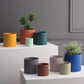 Nordic Industrial Style Colorful Ceramic Flowerpot Succulent Planter Green Plants Cylindrical Shape Flower Pot With Hole Tray | Decor Gifts and More