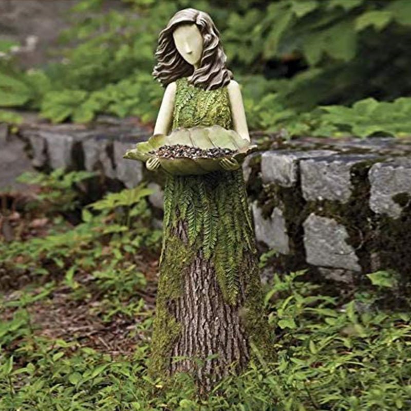 Sherwood Fern Fairy Statuary Sherwood Fern Fairy Statuary Resin Bird Feeder | Decor Gifts and More