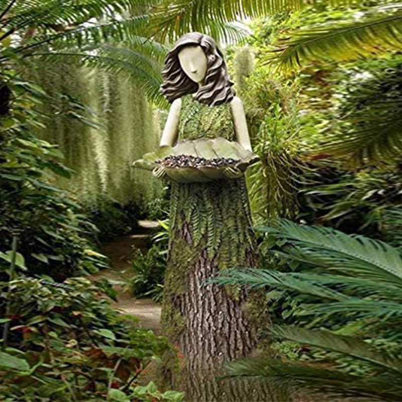 Sherwood Fern Fairy Statuary Sherwood Fern Fairy Statuary Resin Bird Feeder | Decor Gifts and More