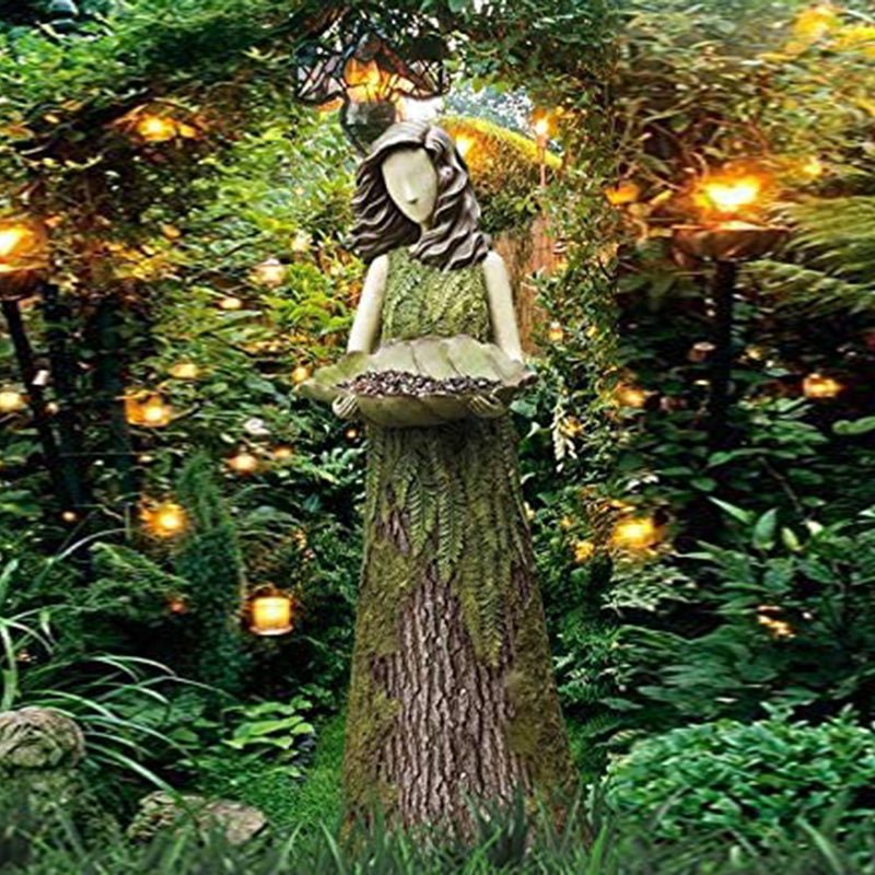 Sherwood Fern Fairy Statuary Sherwood Fern Fairy Statuary Resin Bird Feeder | Decor Gifts and More