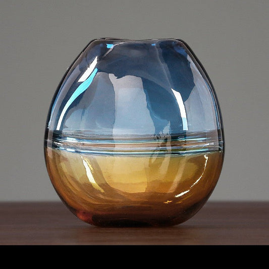 Gradient Light Luxury Glass Modern Minimalist Vase | Decor Gifts and More