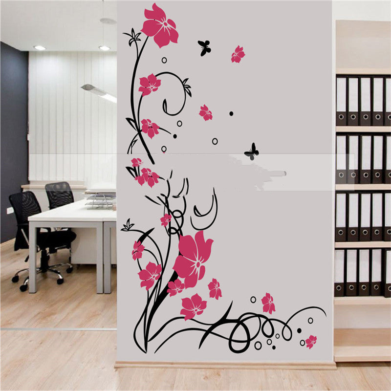 Creative Flowers Sliding Door Glass Door Decals | Decor Gifts and More