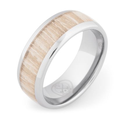 Light Koa Wood Tungsten Ring | Decor Gifts and More