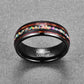 Black Acacia Wood Opal Tungsten Steel Ring | Decor Gifts and More