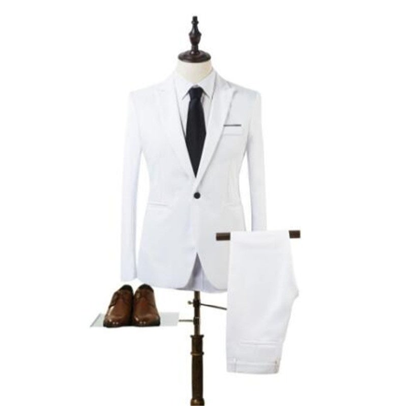 Solid High Quality Luxury Men's Tuxedo Suits - Home Decor Gifts and More