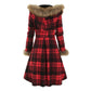 Plaid fur collar coat | Decor Gifts and More