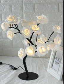 Rose tree table lamp