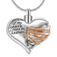 stainless steel commemorative engravable heart pendant