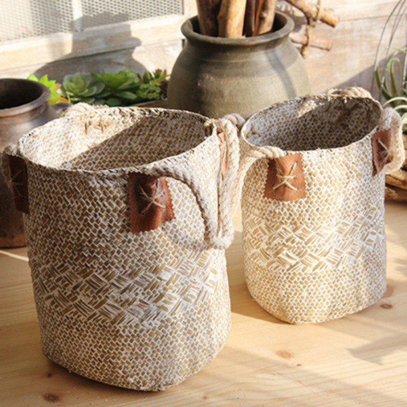 Hand woven basket flower basket basket rattan | Decor Gifts and More