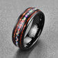 Black Acacia Wood Opal Tungsten Steel Ring | Decor Gifts and More