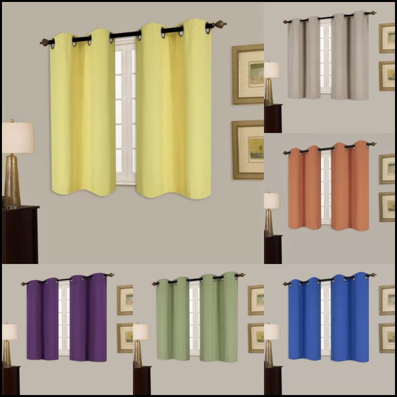 1 SET SMALL GROMMET PANEL THERMAL BLACKOUT WINDOW CURTAIN DRESSING TREATMENT K30 | Decor Gifts and More
