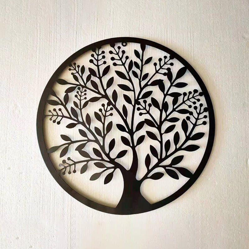 European Style Wrought Iron Life And Wealth Tree Wall-mounted Decoration