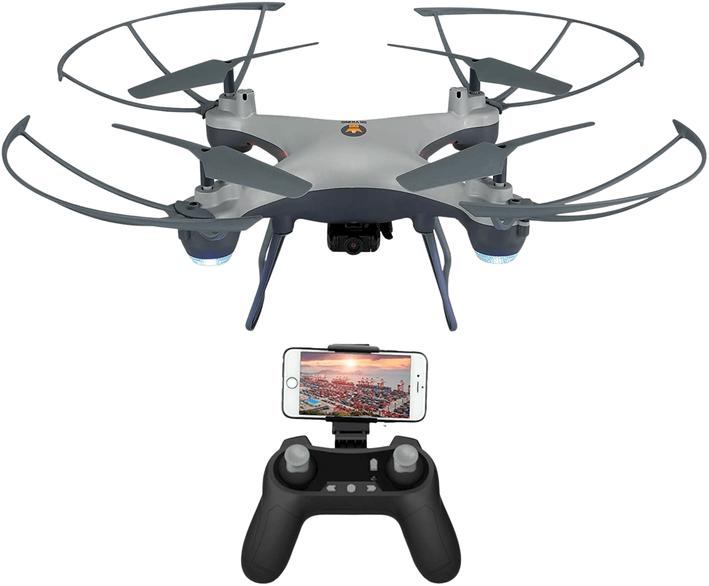 WiFi FPV Drone F033 RC Quadcopter with 480P HD Camera Live Video Beginner Drones with Altitude Hold/3 Speed/Headless Mode/3D Flips/Gravity Sensor/One Key Take Off Landing/VR Mode | Decor Gifts and More