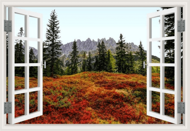 Self-adhesive Wallpaper Fake Window Background Painting | Decor Gifts and More