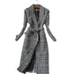 Was Thin Temperament Long Woolen Plaid Coat Woolen Coat | Decor Gifts and More