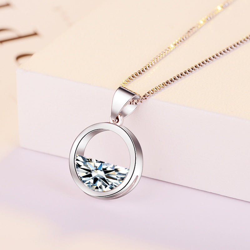 Zircon Pendant Necklace Short Clavicle Chain | Decor Gifts and More