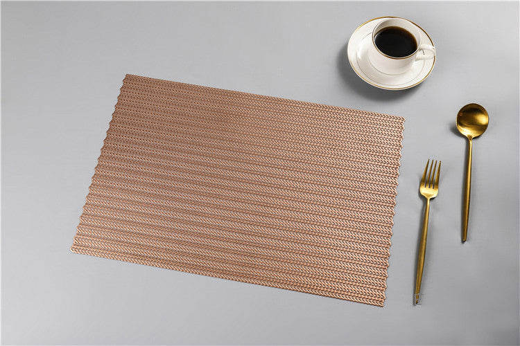 Non-slip heat insulation hollow rectangular placemat