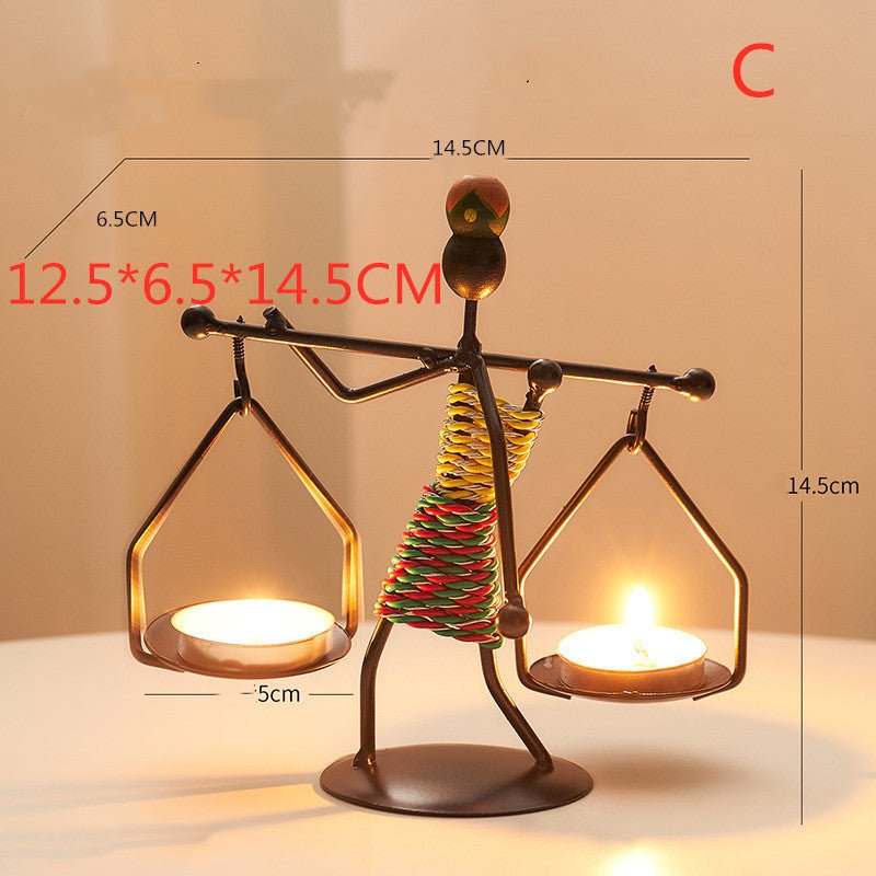 Girl iron candlestick decoration | Decor Gifts and More