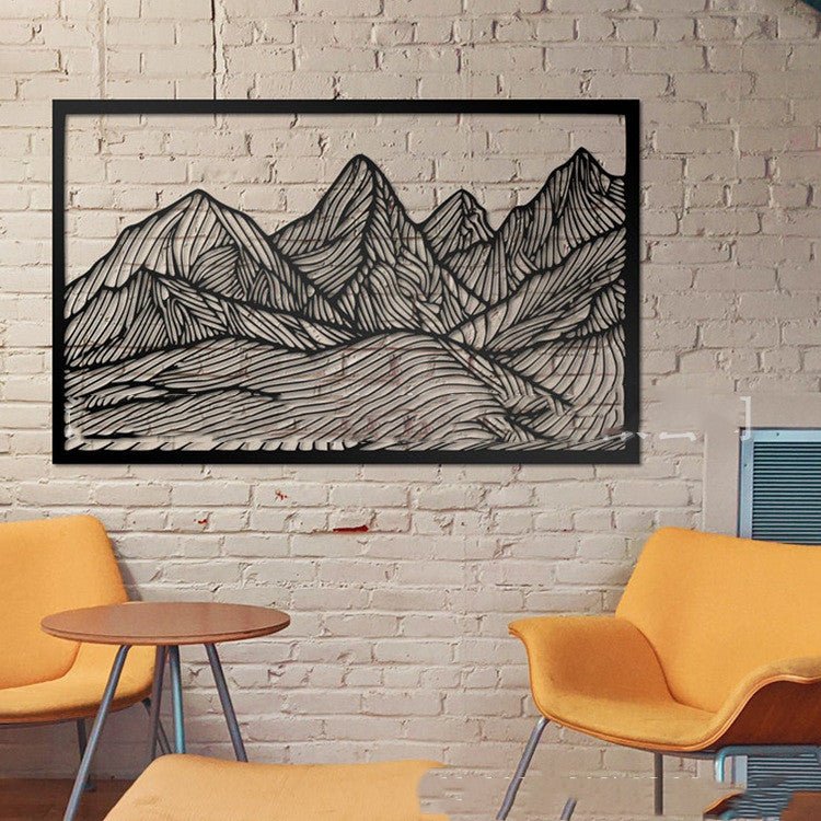 Metal Wall Art Mountain Iron Rockery | Decor Gifts and More